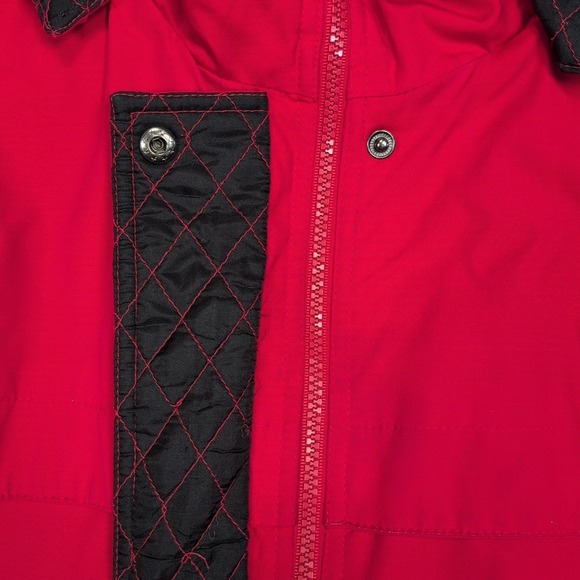 Big Chill Jacket Womens M Red Removable Hood Pockets Zip Up Comfort Casual - Picture 10 of 14